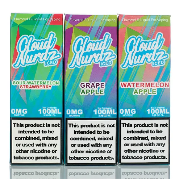 Cloud Nurdz ICED Tobacco-Free 100ML E-Liquid (MSRP $25.00)