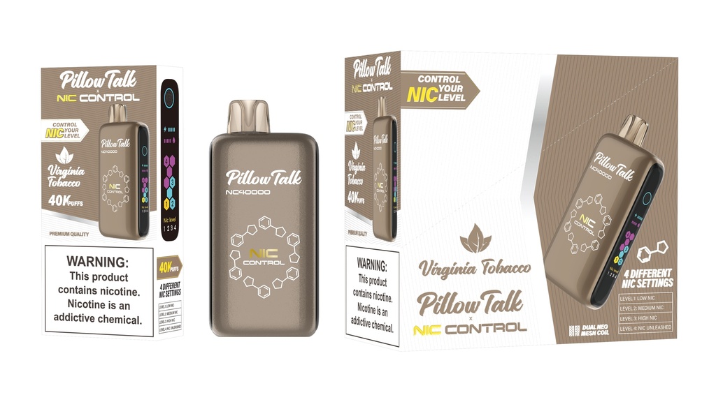  Pillow Talk Nic Control NC40000 Puffs - Display of 5