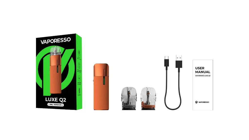 Vaporesso Luxe Q2 1000mAh Pod System Starter Kit With 2 x Refillable 3ML Luxe Q Mesh Pod (MSRP $30.00)