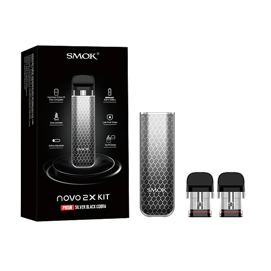 SMOK NOVO 2X 800mAh Pod System Starter Kit With 2 x 2ML Refillable Pods (MSRP $25.00)