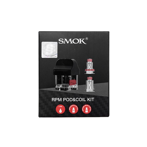 [SKU-100099] SMOK RPM 4.3ML Refillable Replacement Pod With 2 RPM Mesh Coils (MSRP $10.00)