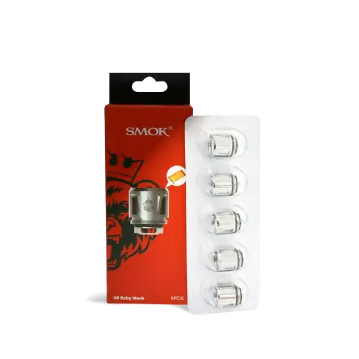 [SKU-100123] SMOK V8 Baby Mesh 0.15 Ohm Replacement Coils - For TFV8 Baby and TFV12 Baby Prince - Pack of 5 (MSRP $20.00)