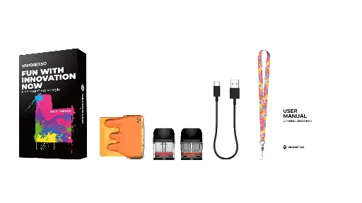 Vaporesso XROS 3 Nano 1000mAh Pod System Starter Kit With 2 x 2ML Refillable Pod (MSRP $35.00)