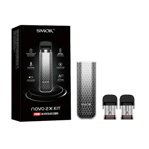 SMOK NOVO 2X 800mAh Pod System Starter Kit With 2 x 2ML Refillable Pods (MSRP $25.00)