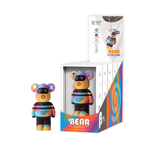 Lookah Bear 500mAh Variable Voltage 510 Thread Vape Pen Battery - Display of 5 (MSRP $25.00-$30.00 Each) 