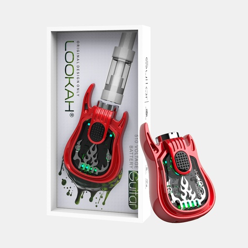 Lookah Guitar 350mAh VV 510 Cartridge Preheat Vape Battery - Display of 5 (MSRP $30.00 Each) 