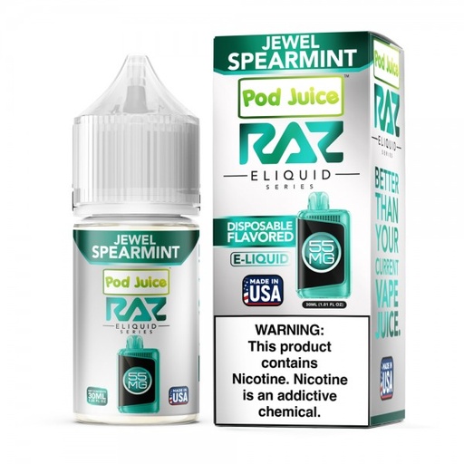 POD Juice x RAZ Series Nicotine Salt E-Liquid 30ML (MSRP $19.99)