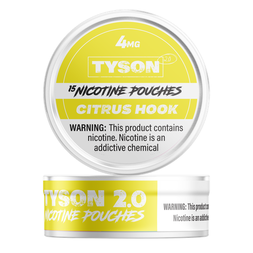 Tyson 2.0 Nicotine Pouches - Display of 5 Cans (MSRP $5.49 Each) 