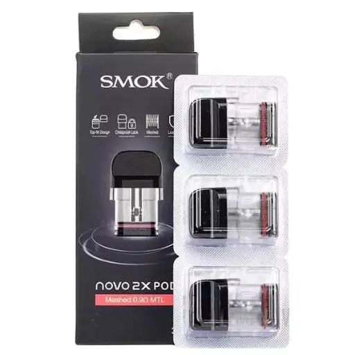 SMOK Novo X 2ML Refillable Replacement Pod - Pack of 3 (MSRP $15.00)