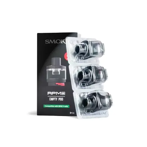 [SKU-104376]  SMOK RPM 5 6.5ML Empty Refillable Replacement Pod - Pack of 3 (MSRP $10.00)